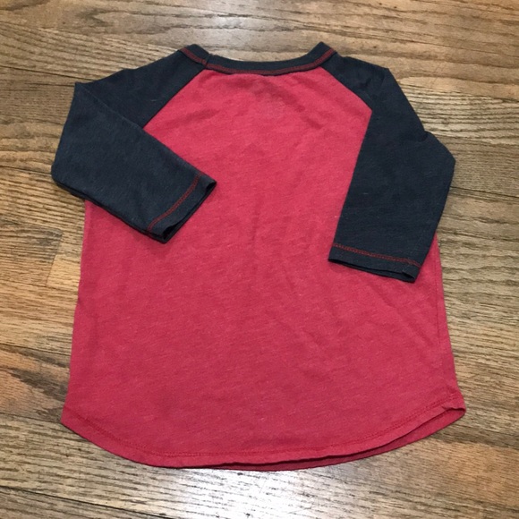 Gap 1989 toddler raglan baseball tee red & gray - Picture 2 of 3